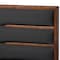 Baxton Studio Elin Upholstered Walnut Finished King Size Platform Bed with Drawers 159-9871 - alternate 6